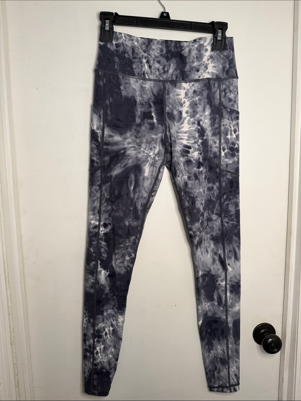 ZYIA Gray Black Tie-Dye Leggings